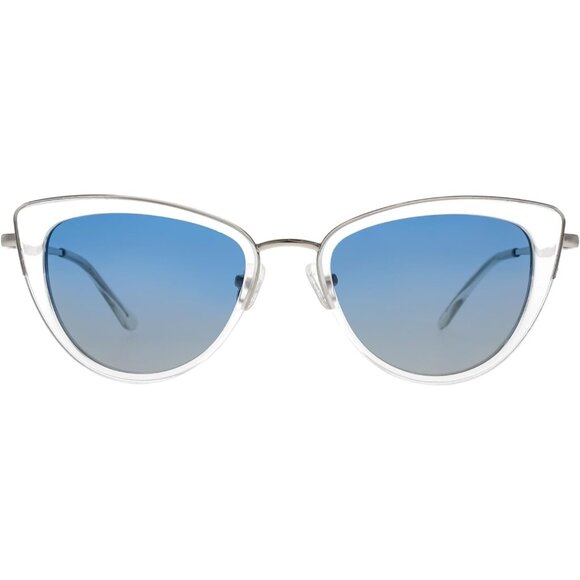 ✨Women\'s Blue Retro Big Frame Cat Eye Polarized with Spring Hinge Sunglasses main image 3
